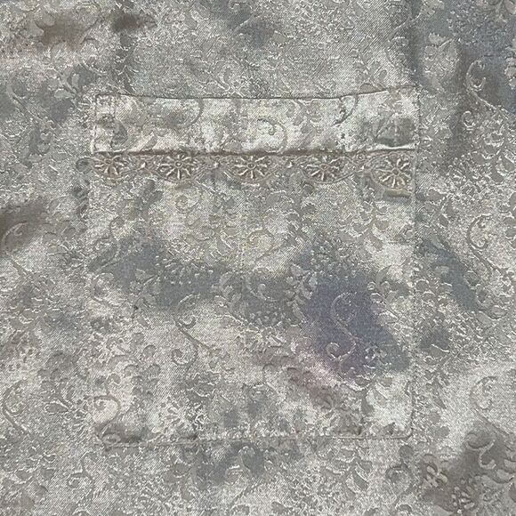 Vintage Character Matching Ivory Pajama Set Long Sleeve Button Down With Pants S - Picture 5 of 16